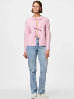 Pieces Pullover & Sweatshirts*PCSILLY LS REV TIE KNIT NOOS BC roseate spoonbill