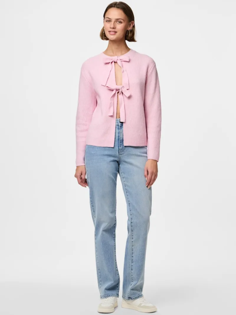 Pieces Pullover & Sweatshirts*PCSILLY LS REV TIE KNIT NOOS BC roseate spoonbill