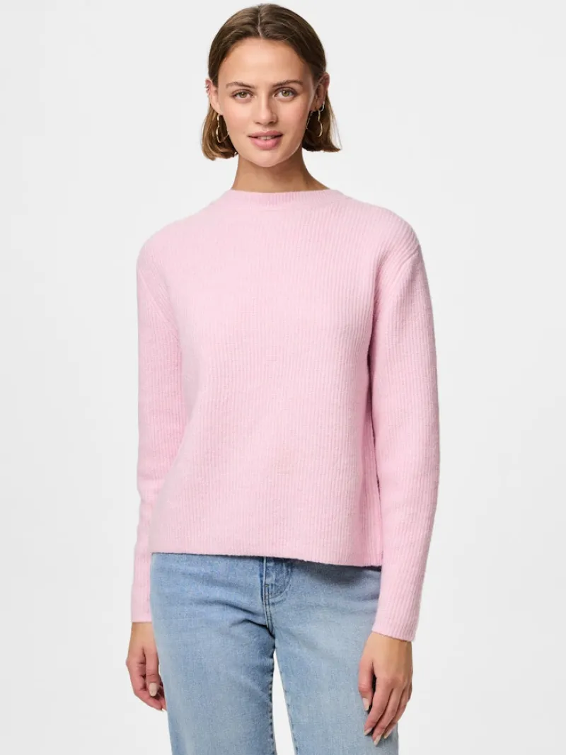 Pieces Pullover & Sweatshirts*PCSILLY LS REV TIE KNIT NOOS BC roseate spoonbill