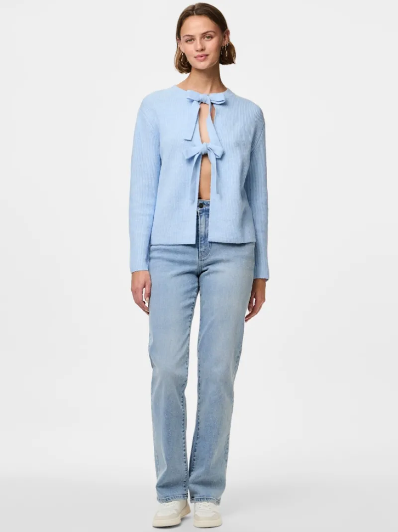 Pieces Pullover & Sweatshirts*PCSILLY LS REV TIE KNIT NOOS BC Cashmere Blue