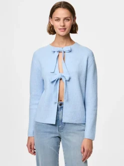 Pieces Pullover & Sweatshirts*PCSILLY LS REV TIE KNIT NOOS BC Cashmere Blue