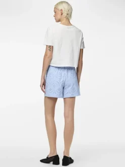 Pieces Shorts*PCVILDE MW SHORTS WVN NOOS Cashmere Blue