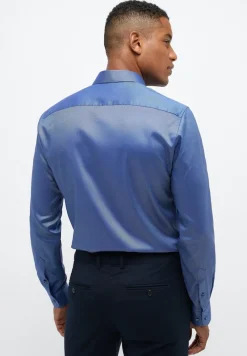 ETERNA Hemden|Big Boys*Performance Shirt Natté-Stretch Langarm Blau