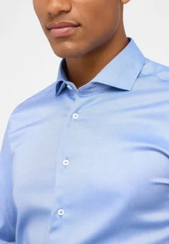 ETERNA Hemden|Big Boys*Performance Shirt Natté-Stretch Langarm mittelblau