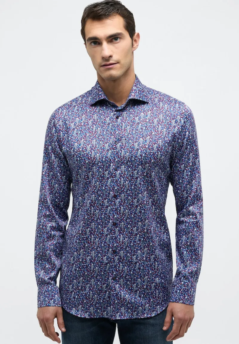 ETERNA Hemden|Big Boys*Performance Shirt Stretch Langarm Blau