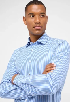 ETERNA Hemden|Big Boys*Performance Shirt Twill Langarm mittelblau