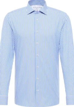 ETERNA Hemden|Big Boys*Performance Shirt Twill Langarm mittelblau