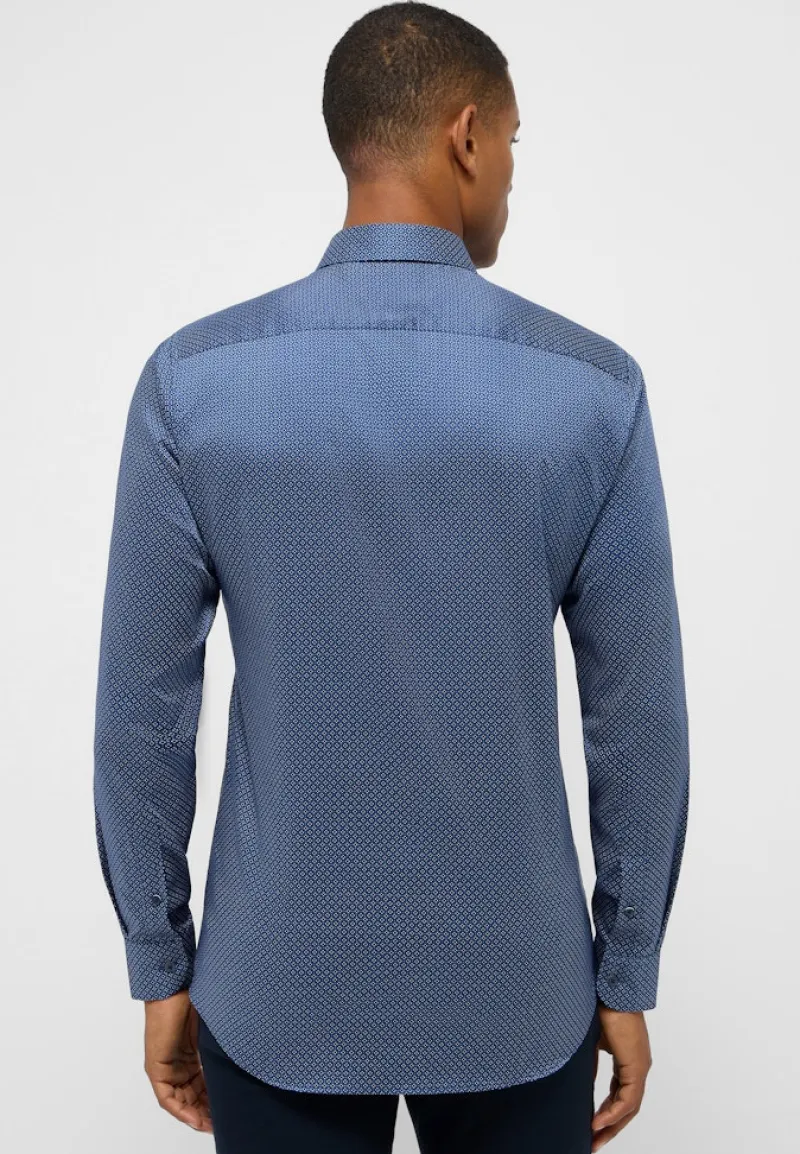 ETERNA Hemden|Big Boys*Performance Shirt Twill-Stretch Langarm Blau