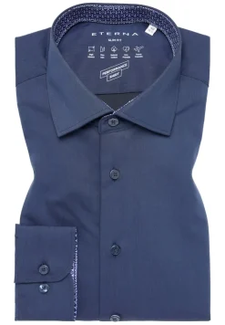ETERNA Hemden|Big Boys*Performance Shirt Twill-Stretch Langarm navy