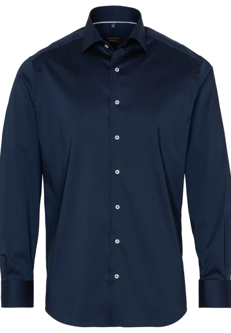 ETERNA Hemden|Big Boys*Performance Shirt Twill-Stretch Langarm blau2