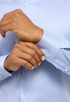 ETERNA Big Boys|Hemden*Performance Shirt Twill-Stretch Langarm hellblau