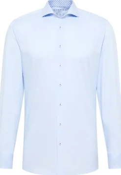 ETERNA Hemden|Big Boys*Performance Shirt Twill-Stretch Langarm hellblau