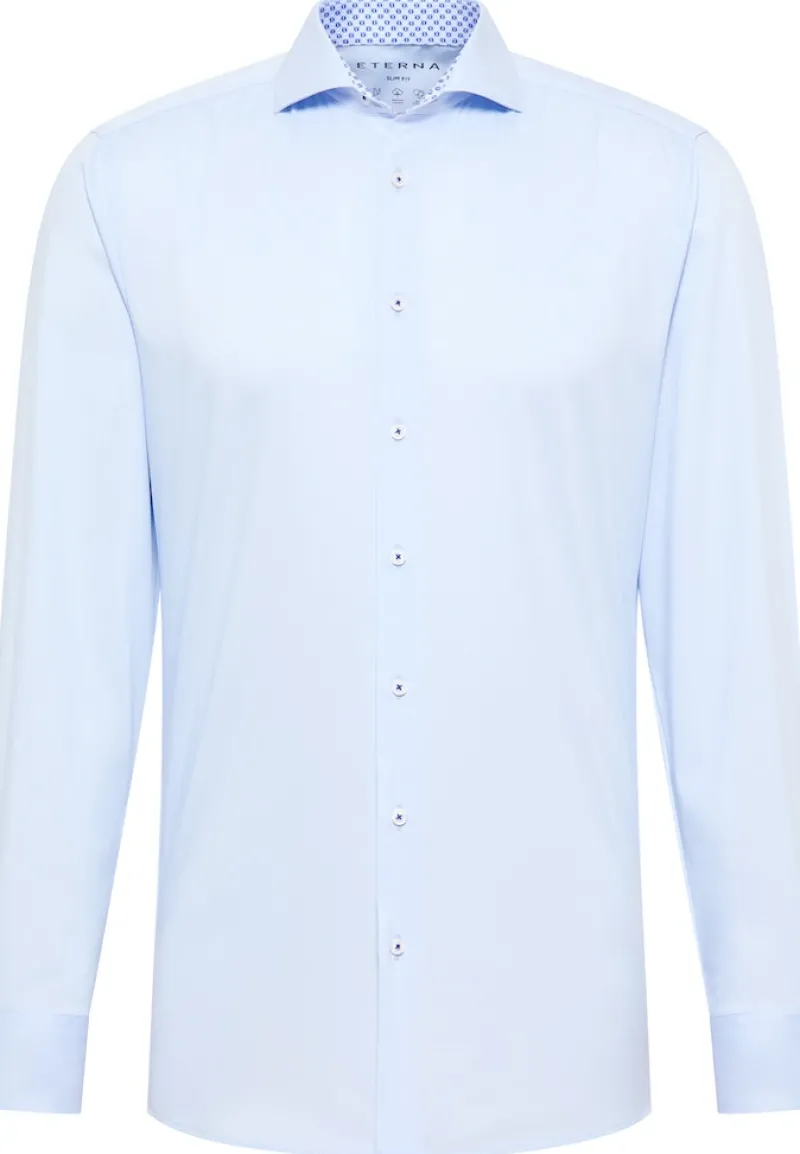 ETERNA Hemden|Big Boys*Performance Shirt Twill-Stretch Langarm hellblau