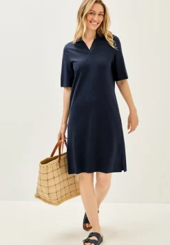 Cecil Kleider*Piqué Polo-Kleid urban navy blue