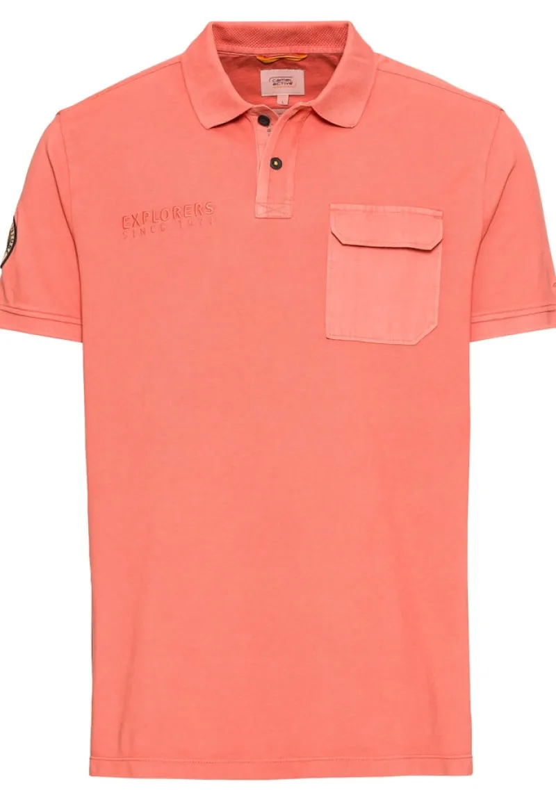 Camel Active Shirts|Big Boys*Piqué Poloshirt aus zertifiziertem Organic Cotton faded red