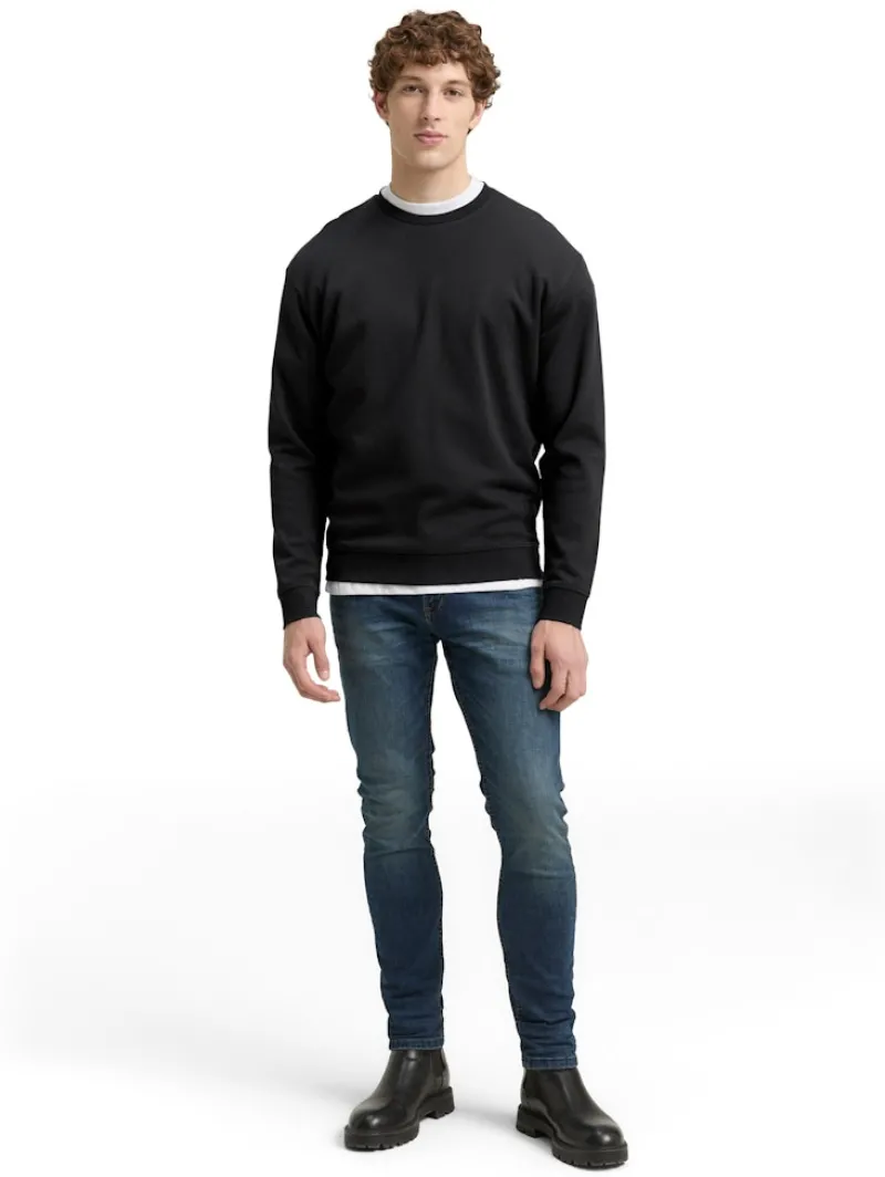 Tom Tailor Denim Pullover & Sweatshirts*Piqué Sweatshirt night watch black