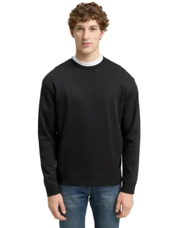 Tom Tailor Denim Pullover & Sweatshirts*Piqué Sweatshirt night watch black