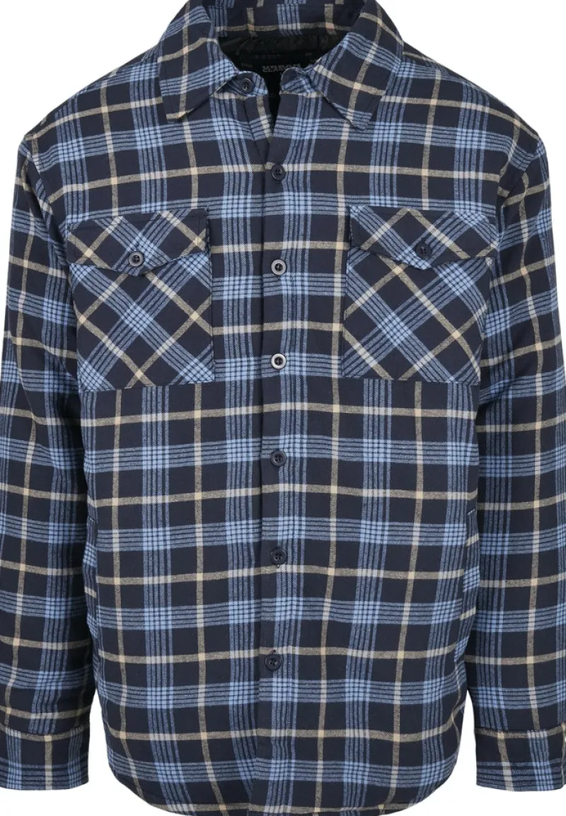 Urban Classics Jacken*Plaid Quilted Shirt Jacket lightblue darkblue