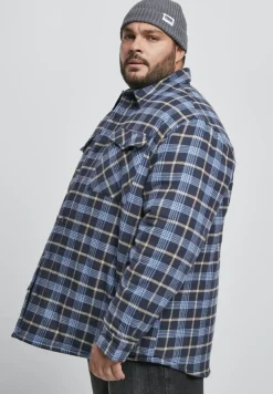 Urban Classics Jacken*Plaid Quilted Shirt Jacket lightblue darkblue