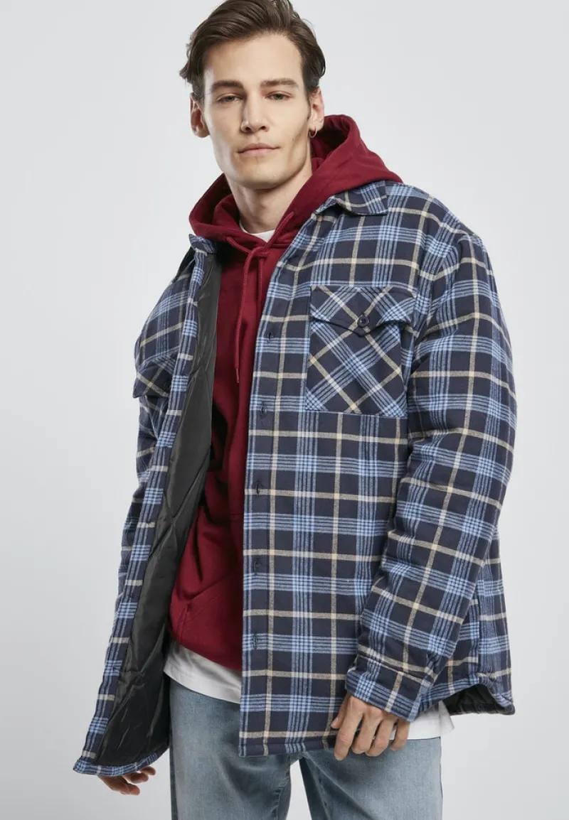 Urban Classics Jacken*Plaid Quilted Shirt Jacket lightblue darkblue