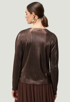 Zero Shirts*Plissee-Shirt strukturiert brownbrown