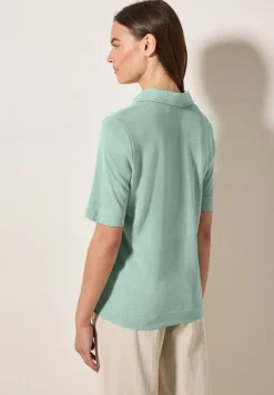 Cecil Shirts*Poloshirt in Leinen-Optik ice sage green
