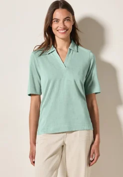 Cecil Shirts*Poloshirt in Leinen-Optik ice sage green