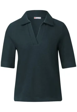 Street One Shirts*Poloshirt mit Struktur hunter green