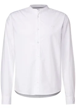 Street One Men Hemden*Popelinehemd mit Stehkragen broken white