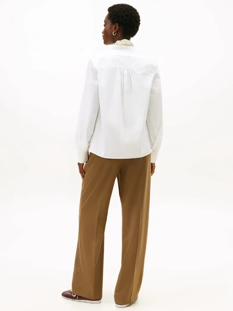 Tommy Hilfiger Blusen*POPLIN V-NK BLOUSE th optic white