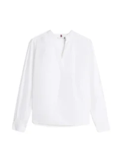 Tommy Hilfiger Blusen*POPLIN V-NK BLOUSE th optic white