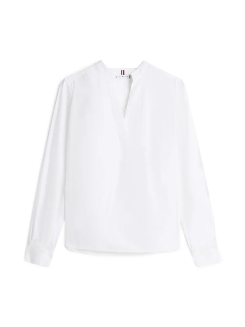 Tommy Hilfiger Blusen*POPLIN V-NK BLOUSE th optic white