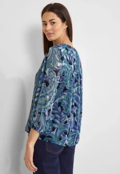 Street One Blusen*Print Chiffonbluse intense aqua