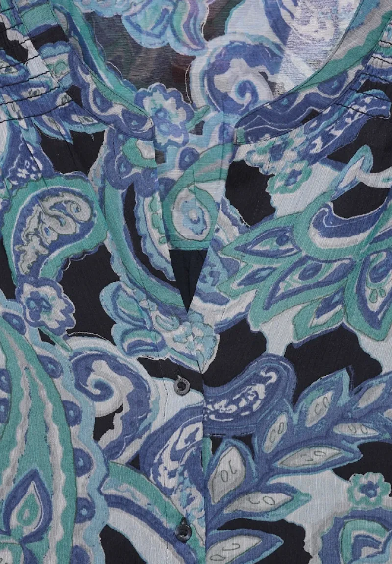 Street One Blusen*Print Chiffonbluse intense aqua