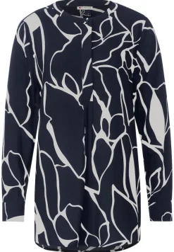 Street One Blusen*Print Longbluse deep blue