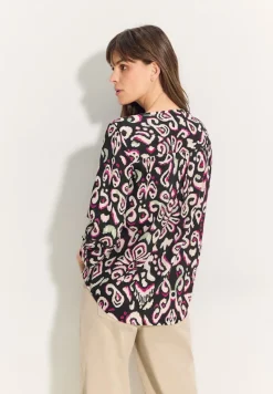 Cecil Blusen*Print Tunika Bluse Black