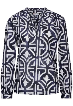 Street One Blusen*Print Tunika Bluse deep blue