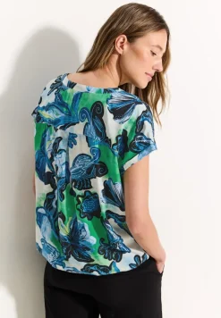 Cecil Blusen*Print Viskose Bluse vanilla white