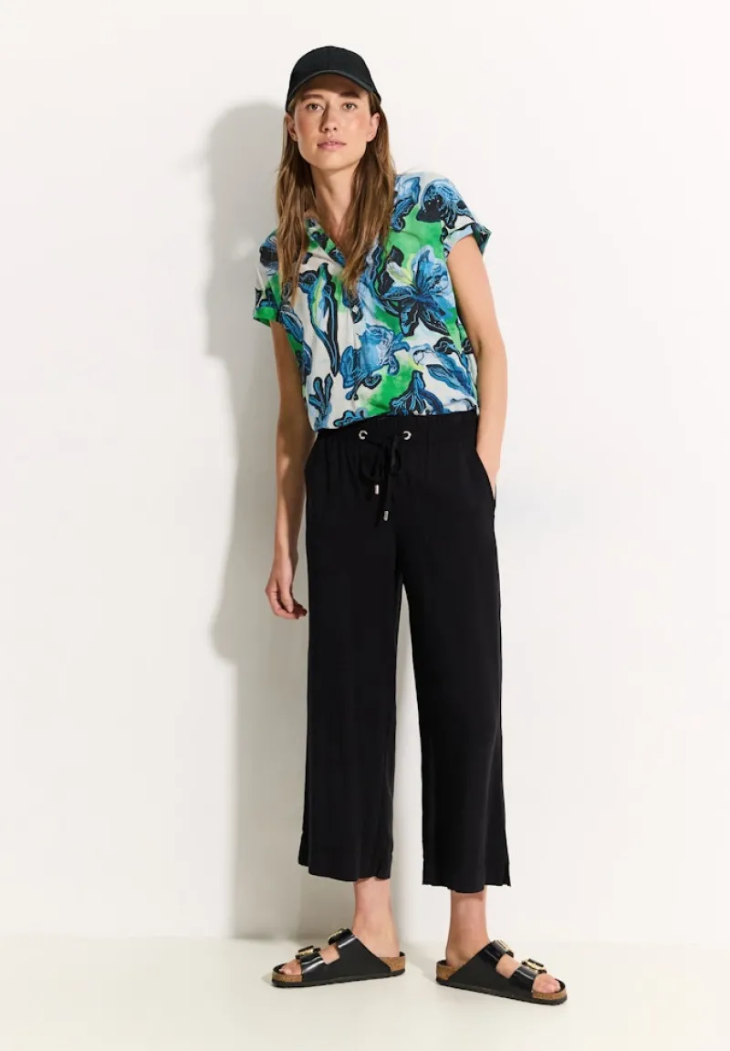 Cecil Blusen*Print Viskose Bluse vanilla white