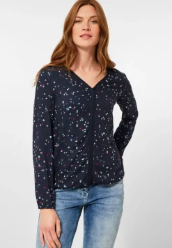 Cecil Blusen*Printbluse im Materialmix night sky blue