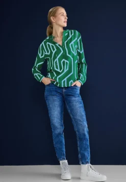 Street One Blusen*Printbluse im Tunikastyle dark brisk green