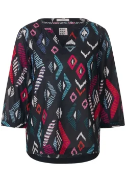 Cecil Blusen*Printbluse in Baumwolle night sky blue