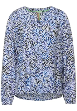 Street One Blusen*Printbluse mit Stehkragen off white