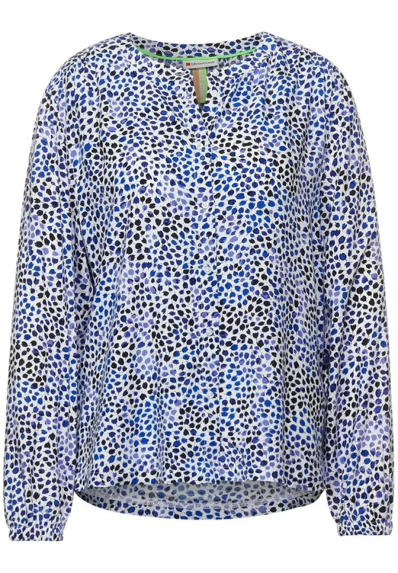 Street One Blusen*Printbluse mit Stehkragen off white