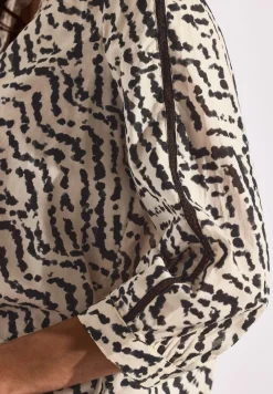 Street One Blusen*Print-Bluse mit Tapedetails moonstone sand