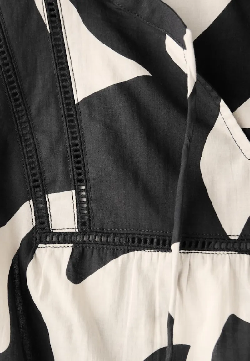 Street One Blusen*Print-Bluse mit Tape-Details whale tail grey