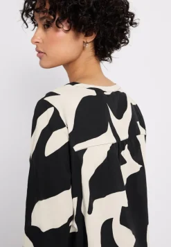 Street One Blusen*Print-Bluse mit Tape-Details whale tail grey