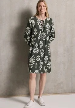 STREET ONE STUDIO Kleider*Print-Kleid mit Schleifen desert pine green