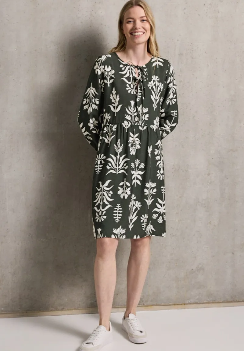 STREET ONE STUDIO Kleider*Print-Kleid mit Schleifen desert pine green