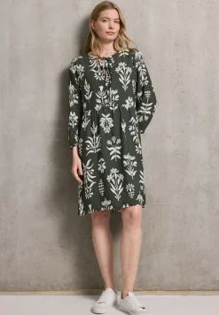 STREET ONE STUDIO Kleider*Print-Kleid mit Schleifen desert pine green